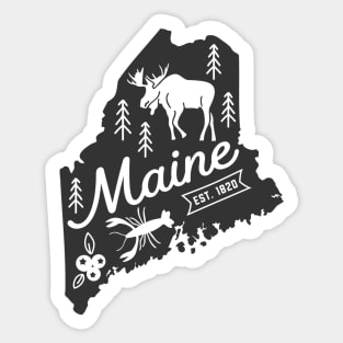 State of Maine Graphic Tee Sticker